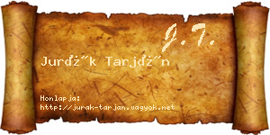 Jurák Tarján névjegykártya